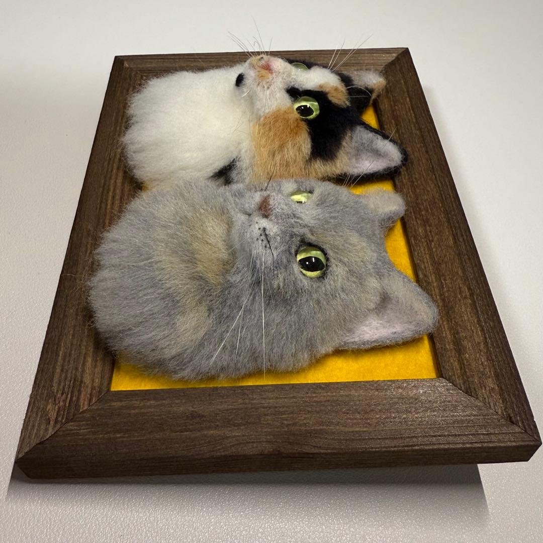 羊毛フェルト 猫の顔アート（オーナー）