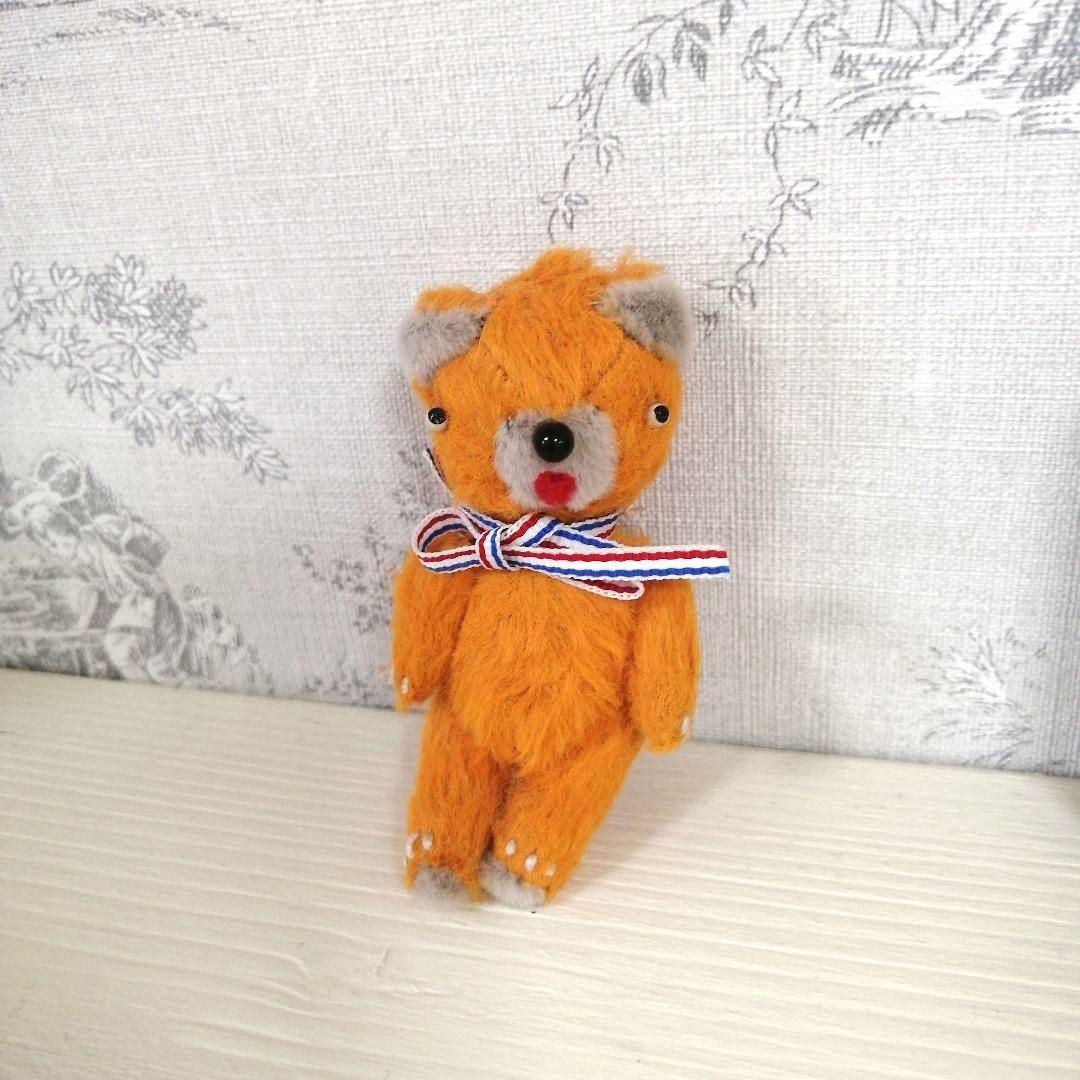 新品未使用◆人気作家クマナミさま　オレンジ茶のくまちゃん◆
