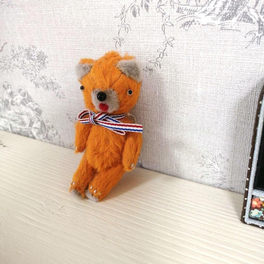 新品未使用◆人気作家クマナミさま　オレンジ茶のくまちゃん◆