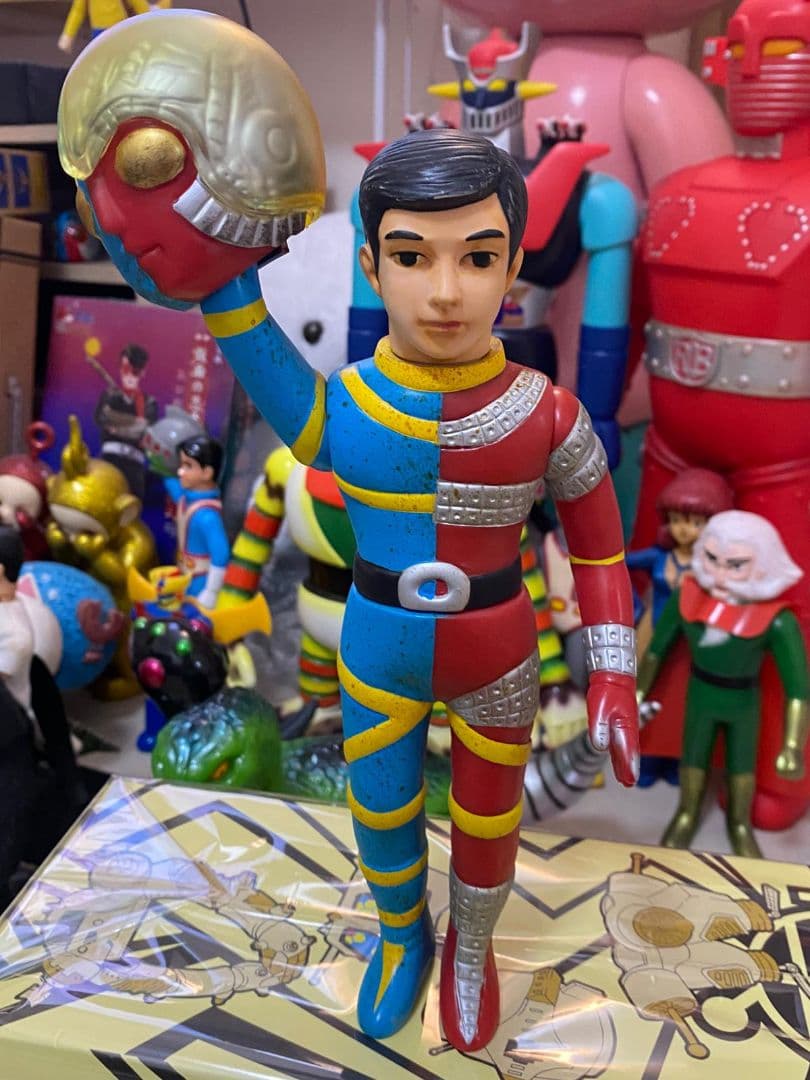 人造人間・キカイダー ソフビ人形 25cm 当時物風