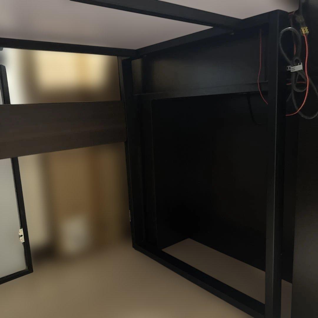 ダークブラウン パソコンデスク 120cm 2引出し