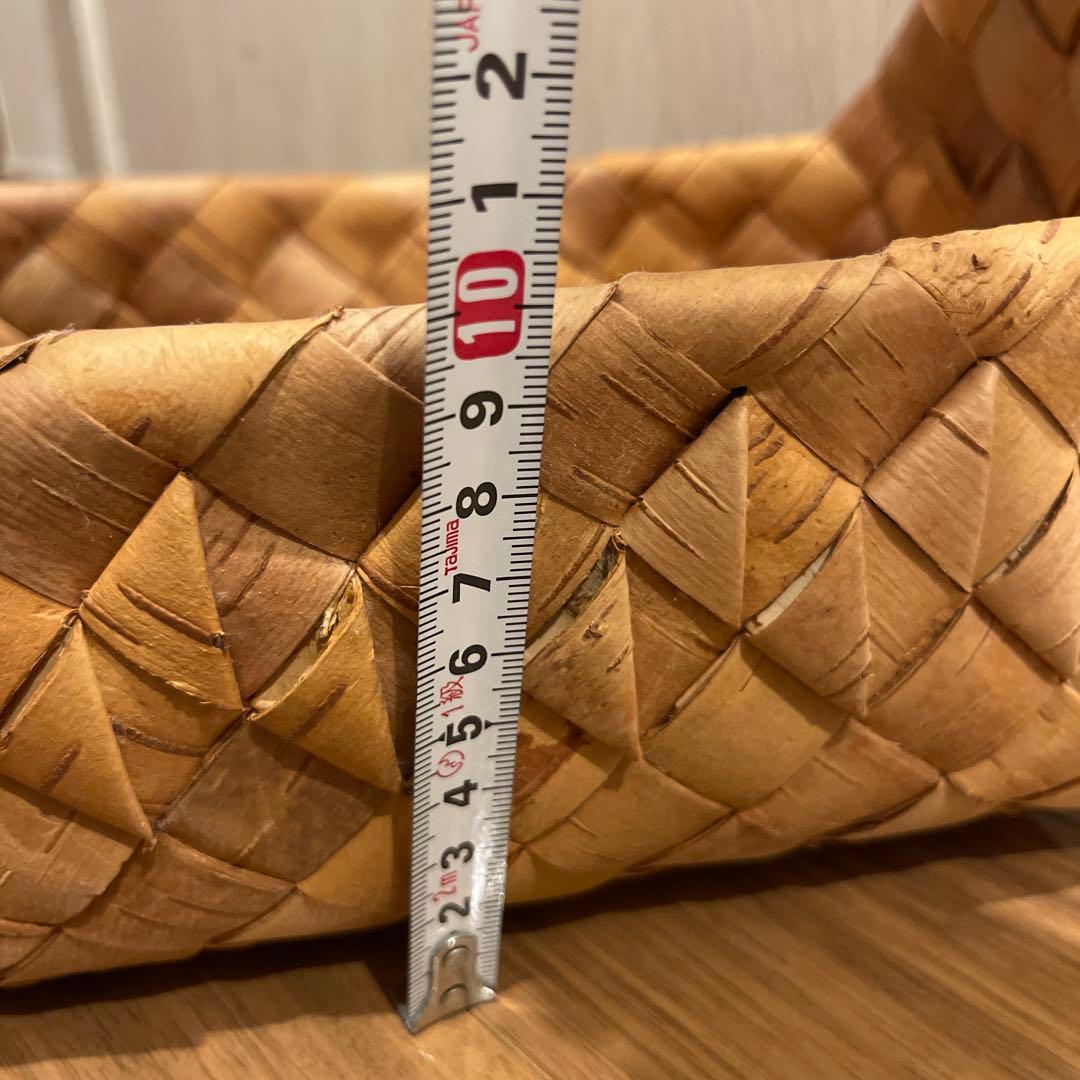 1点のみ！ロシア　白樺作家　イリーナ　ワンハンドルつきのかご　入荷は今後無し