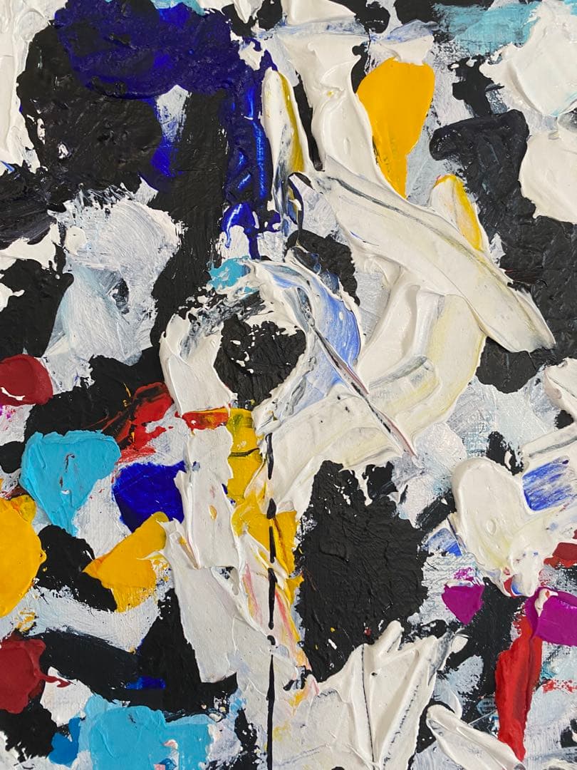 papas　「eye of the storm」抽象画 アクリル画　F12