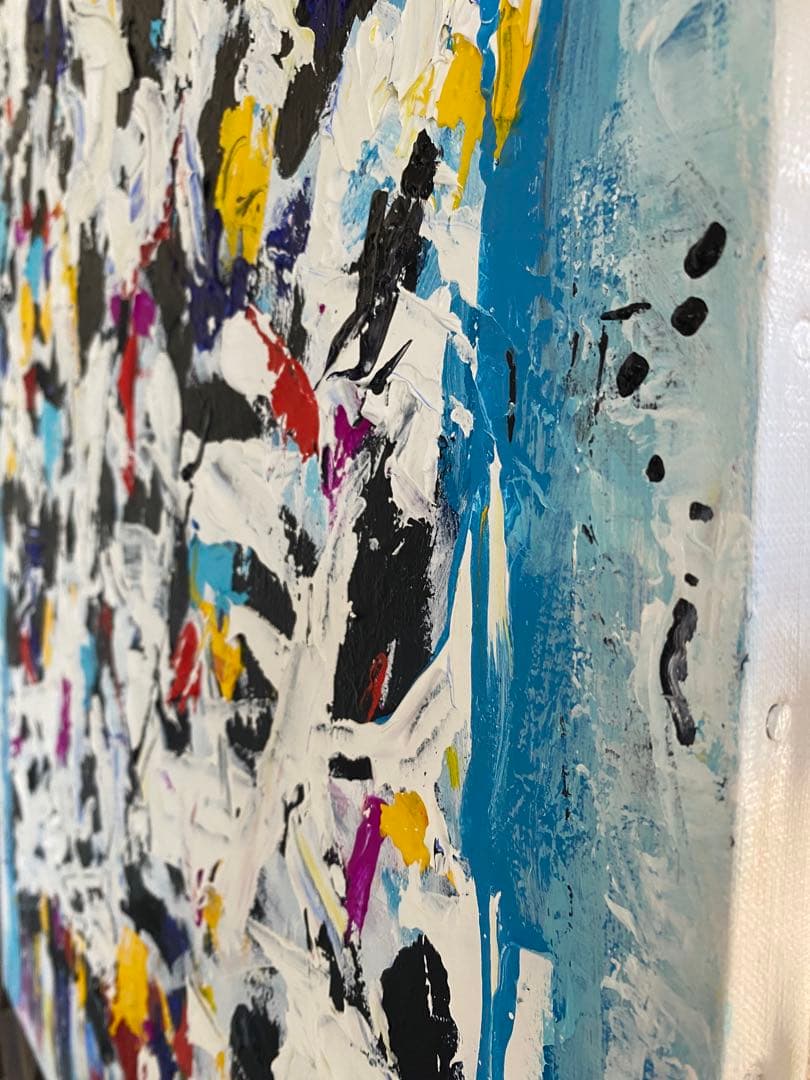 papas　「eye of the storm」抽象画 アクリル画　F12