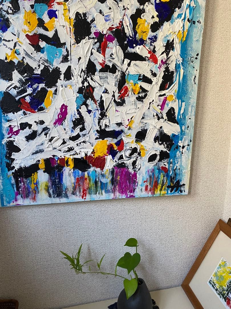 papas　「eye of the storm」抽象画 アクリル画　F12