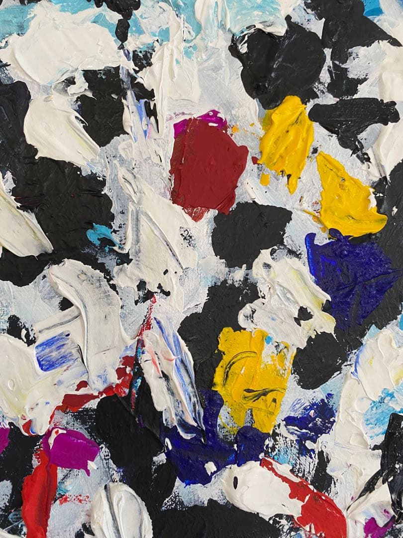 papas　「eye of the storm」抽象画 アクリル画　F12