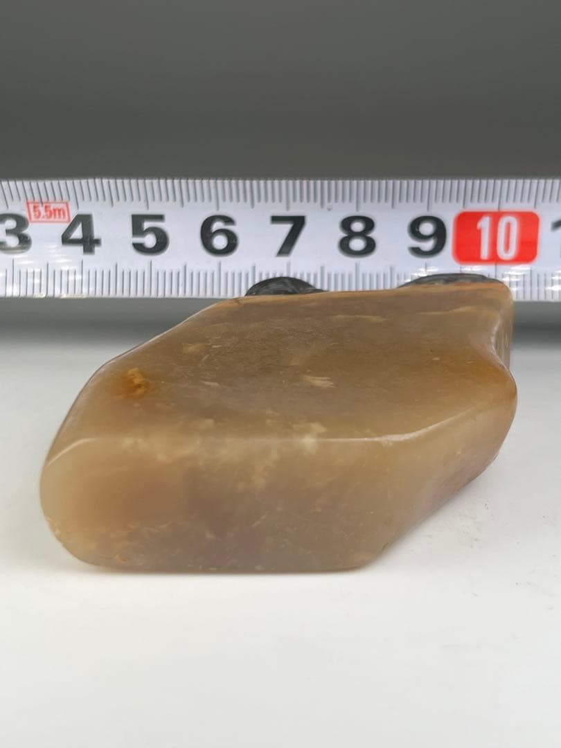 極上印材　書　亀　天然石　未使用品　M-45