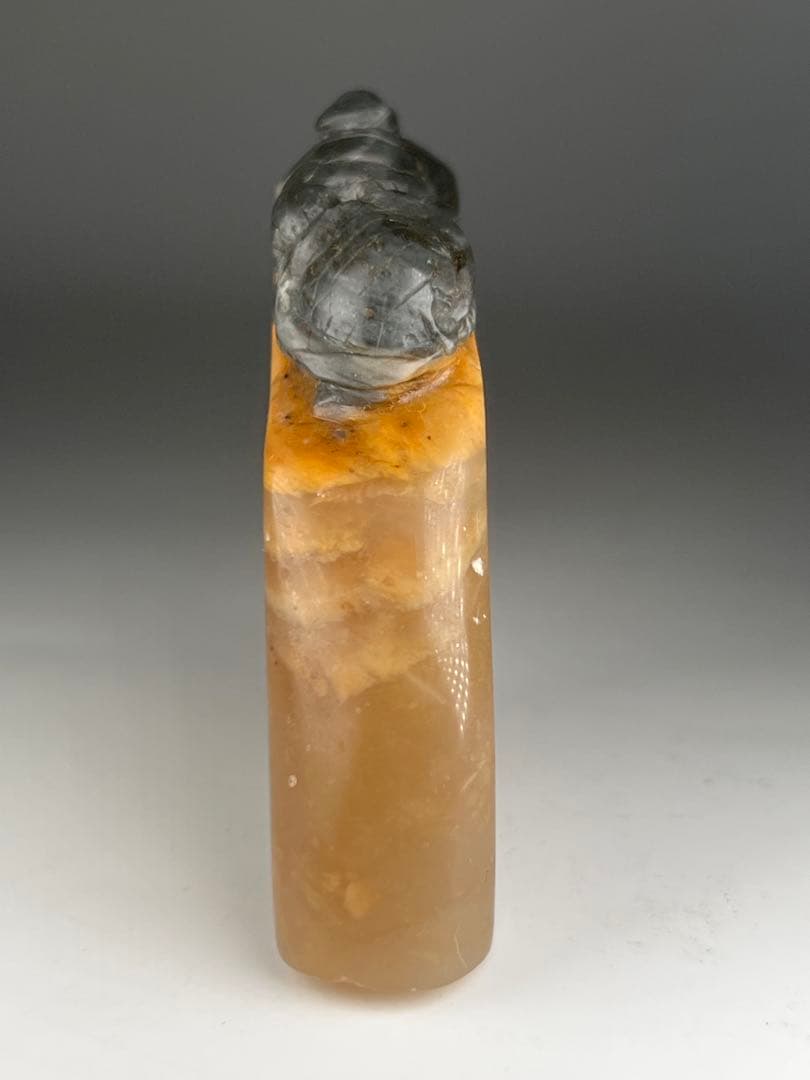 極上印材　書　亀　天然石　未使用品　M-45