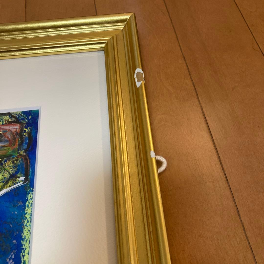 【真作】佐藤泰生「薔薇」水彩画 日動画廊取扱 額装品