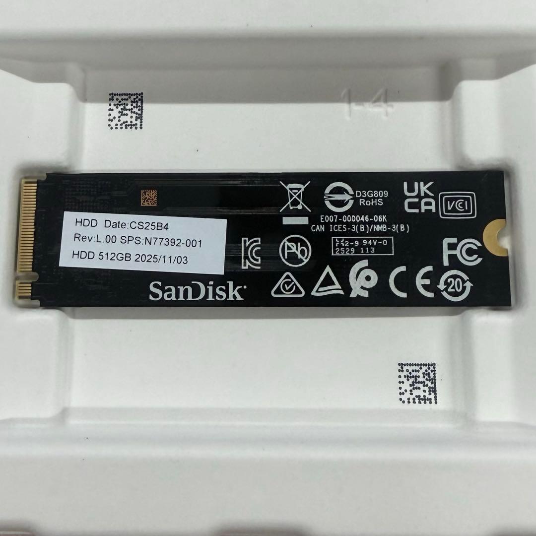 新同 WD PC SN5000S NVMe Gen4 SSD 512GB 高速
