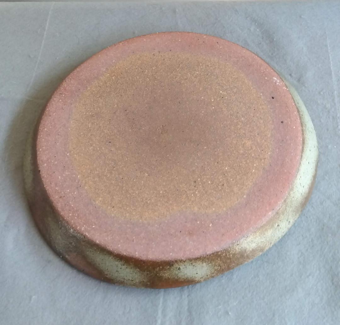 越前焼　あかね陶房　山路茜　【望月大皿】藍化粧ポップモダニズムな斬新デザイン大皿