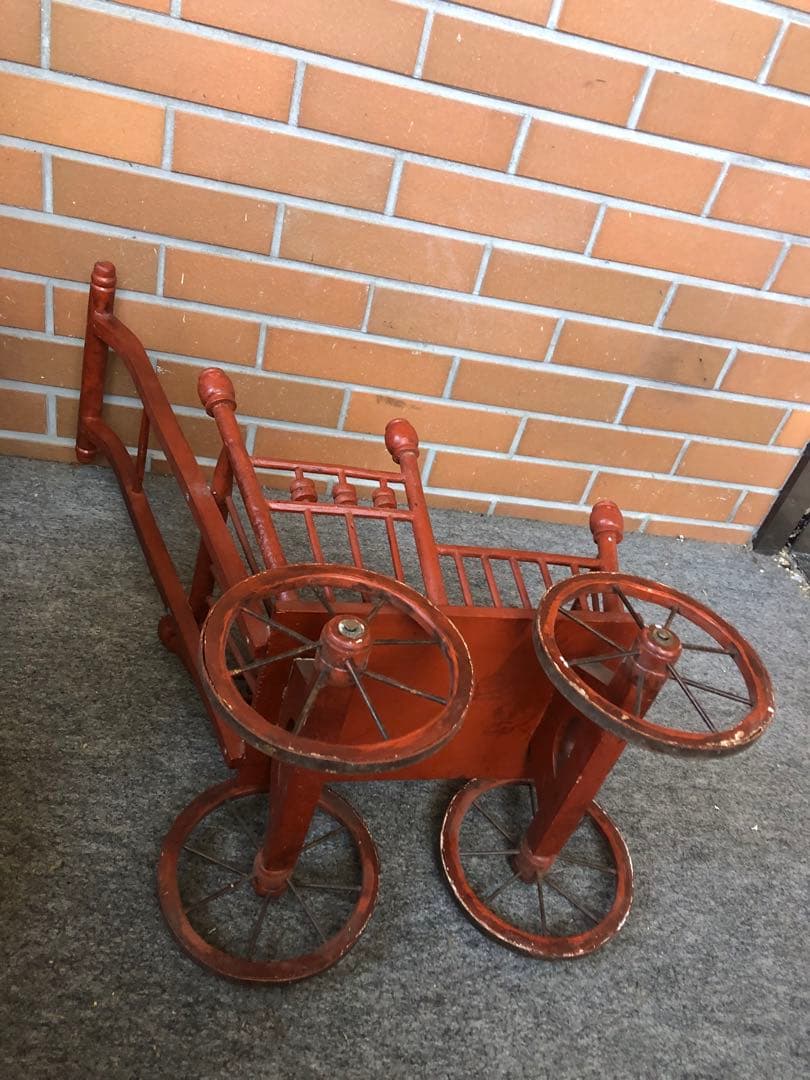 g 馬車　花台　フラワースタンド　ガーデニング雑貨アンティーク　ワゴン　ガーデン