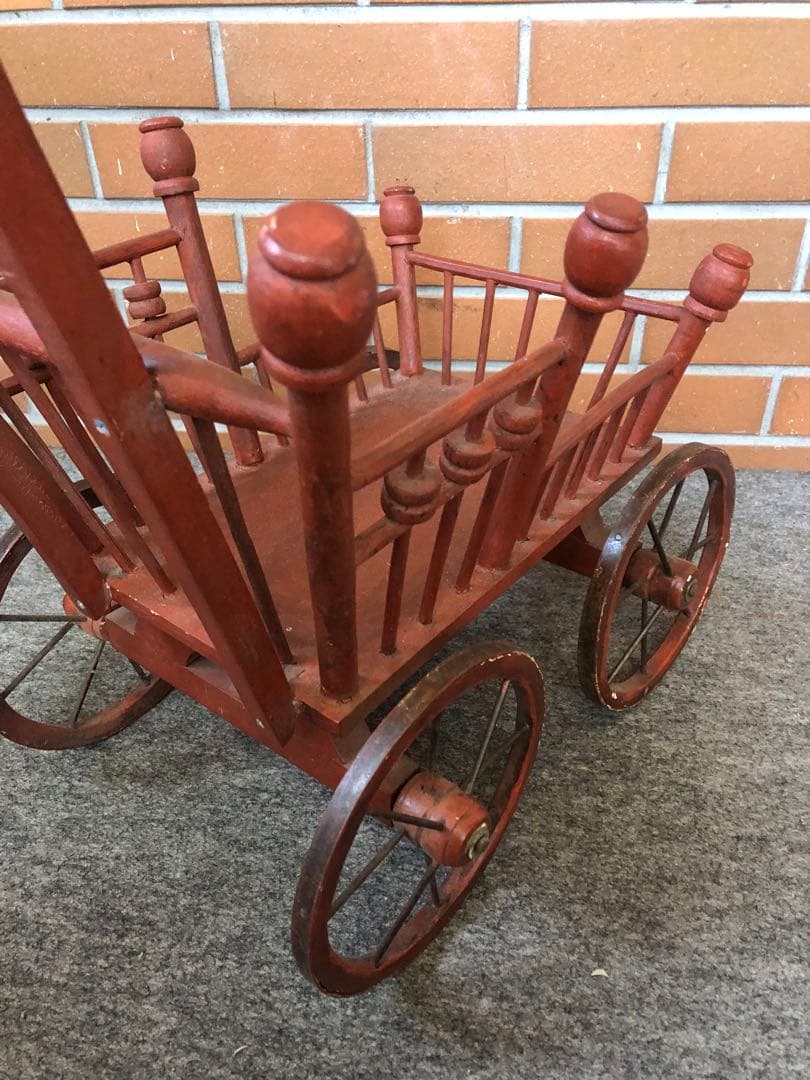 g 馬車　花台　フラワースタンド　ガーデニング雑貨アンティーク　ワゴン　ガーデン