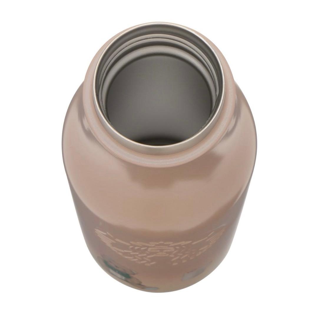 リッドカバーベアチャーム付きステンレスボトル モカベージュ 473ml