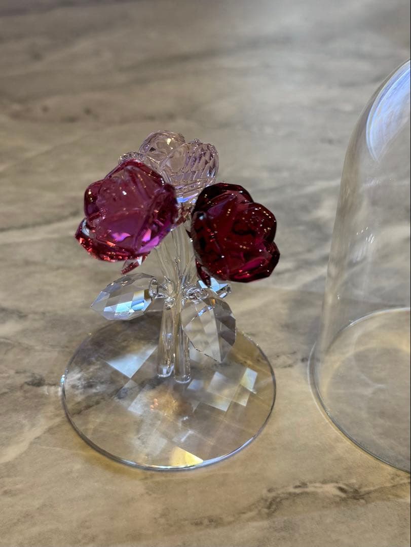 スワロフスキー　バラ　置物　薔薇