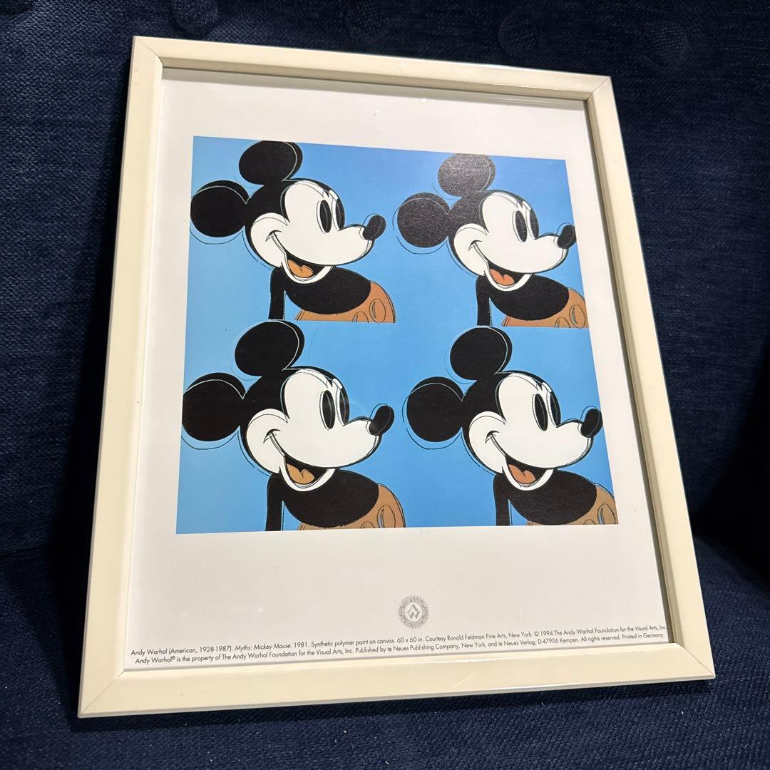 アンディ•ウォーホル　『ミッキーマウス』　ポスター額付き