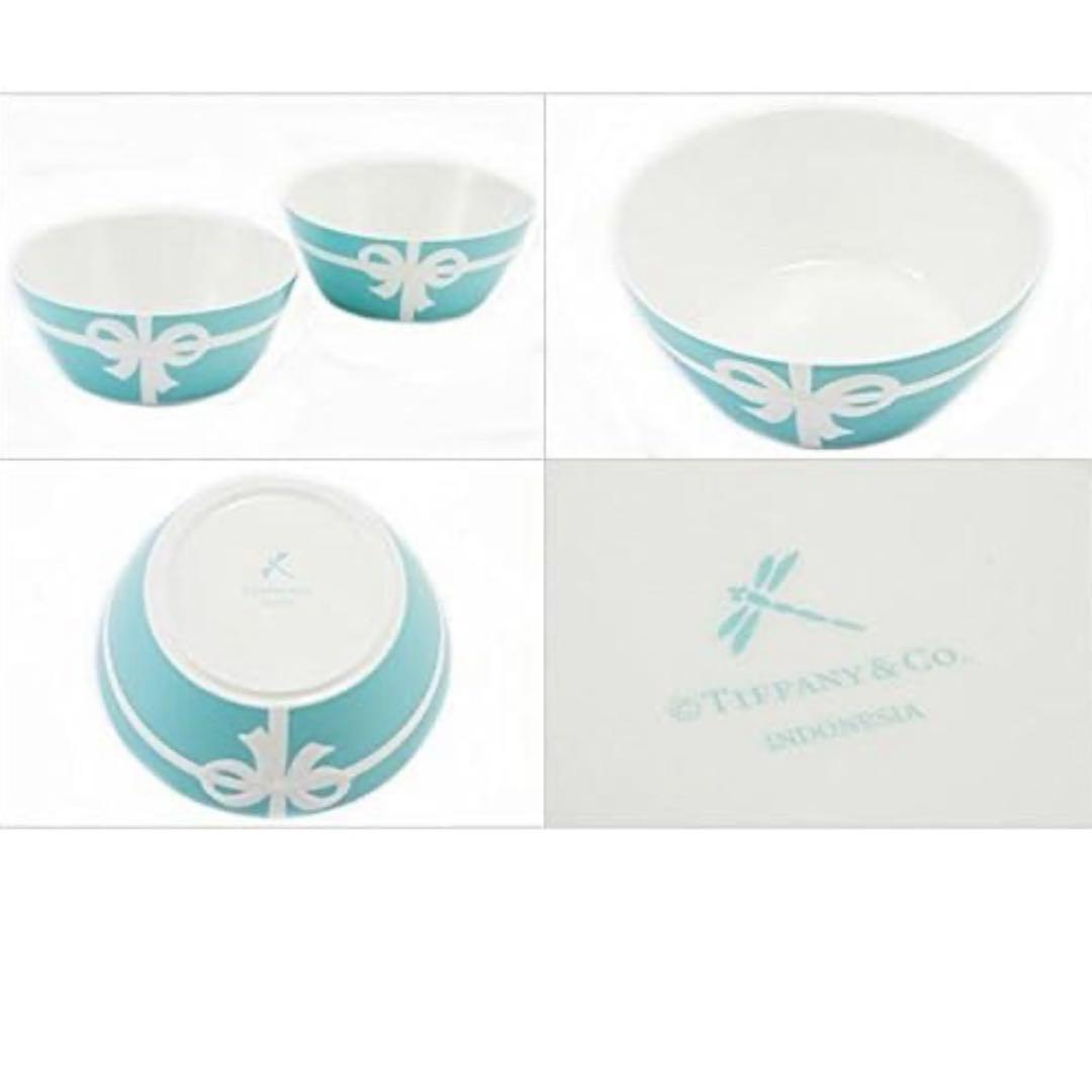 新品　ティファニー TIFFANY＆Co ブルー ボックス ボウル リボン ペア