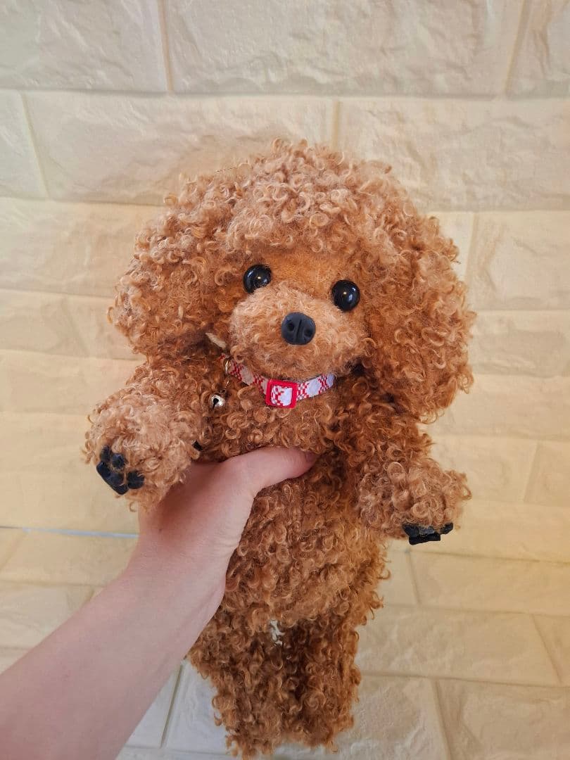 ぬいぐるみ、テディトイプードル、犬、ハンドメイド、オリジナル、特大、肉球