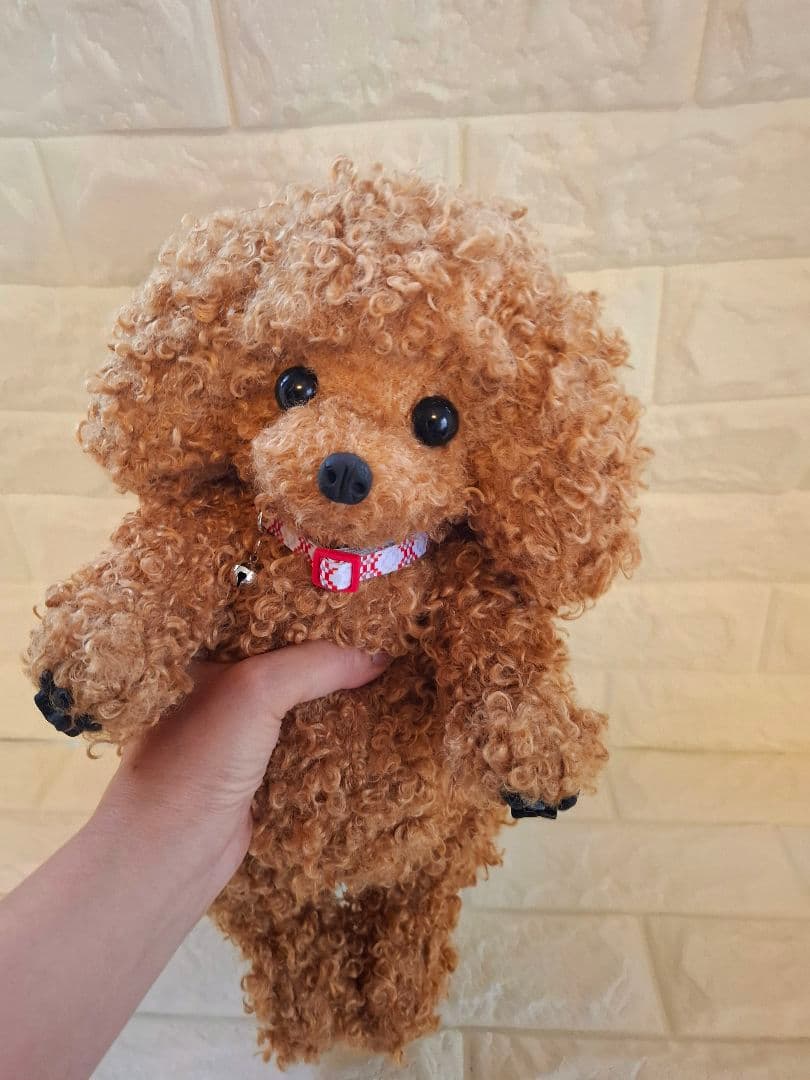 ぬいぐるみ、テディトイプードル、犬、ハンドメイド、オリジナル、特大、肉球
