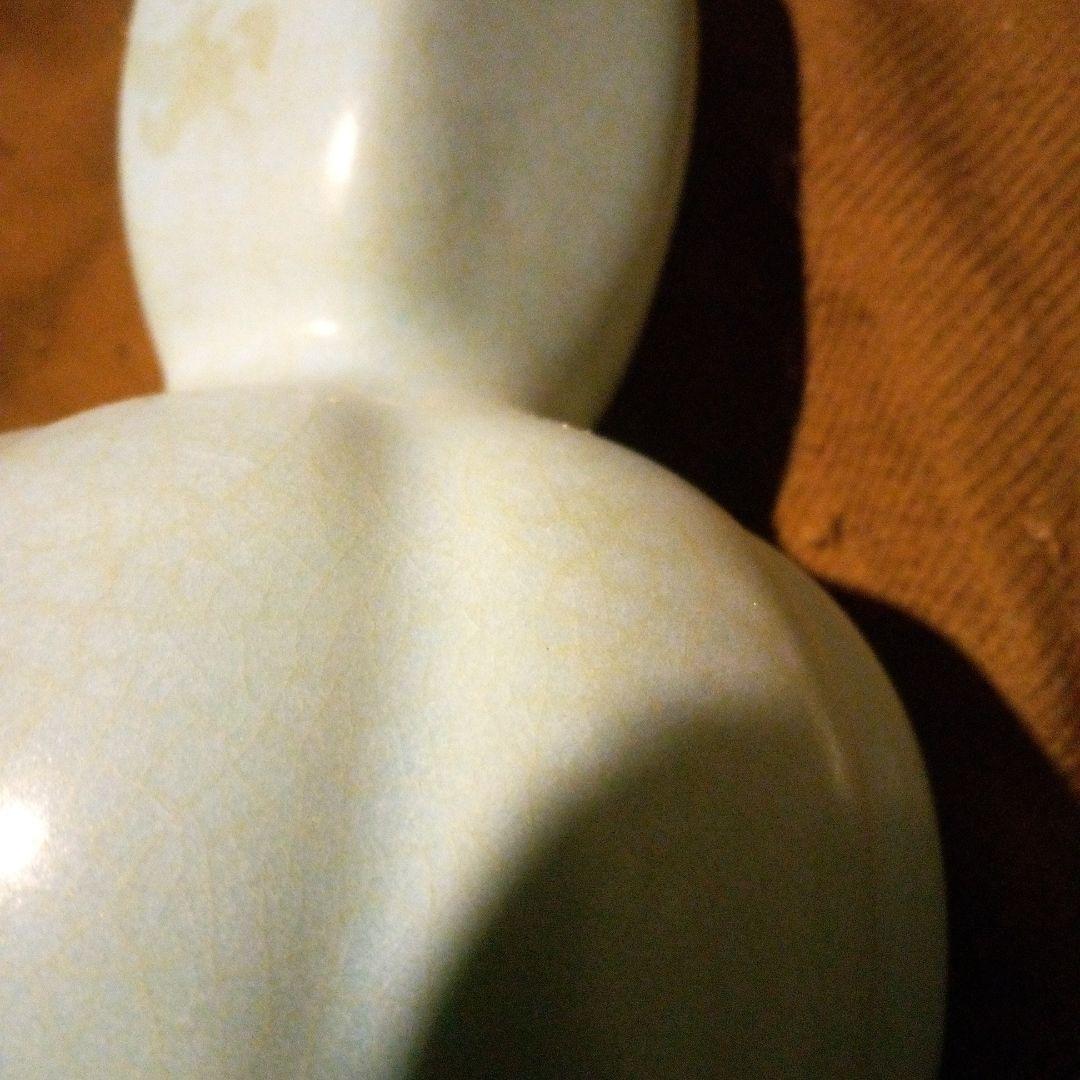 とし　中国陶磁器　汝窯　水色 六角形口 陶器花瓶