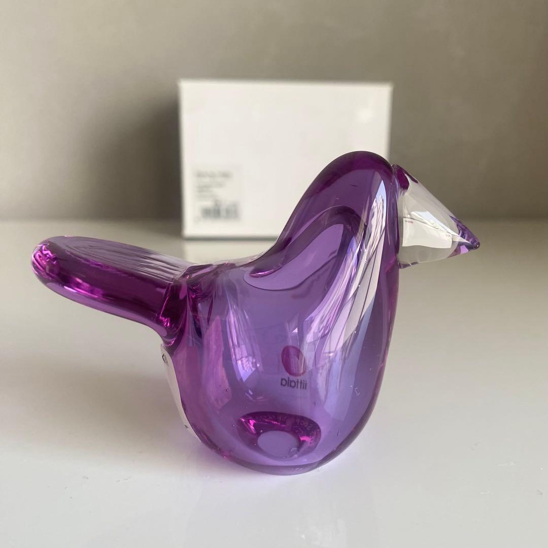 【新品・未使用】 イッタラ　バード　シエッポ　アメジスト×クリア