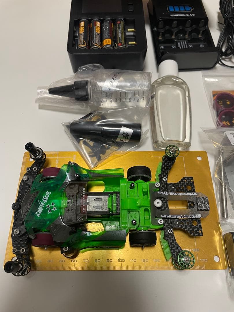 ミニ四駆 セット売り MSフレキ フルカーボンCNC加工ローラー 充電器