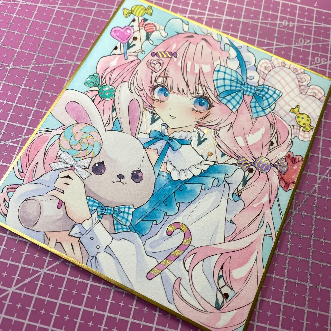 希*す様 【小色紙】オリジナル 手描き アナログ イラスト