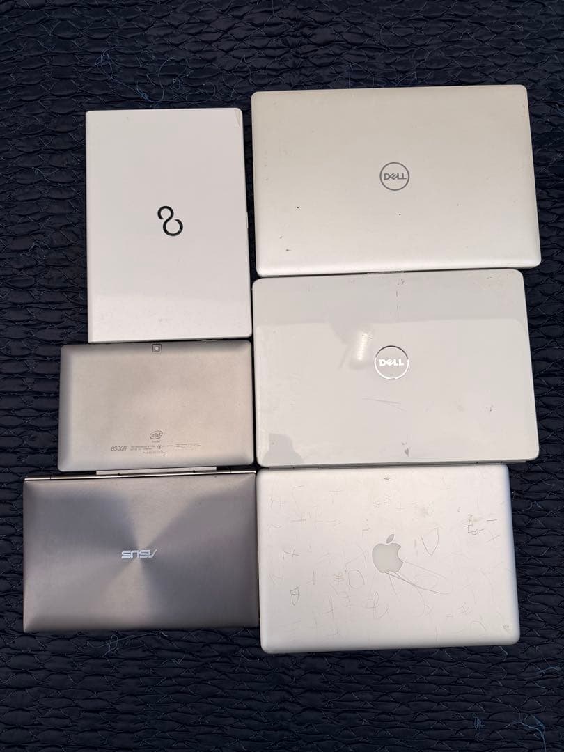 Apple FUJITSU ASUS DELL ノートPC(ジャンク品まとめ)