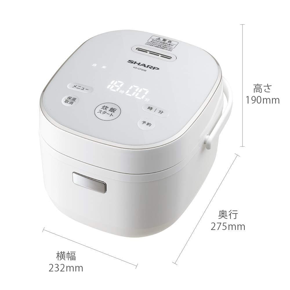 シャープ 炊飯器 3合 マイコン KSCF05BW KS-CF05B-W