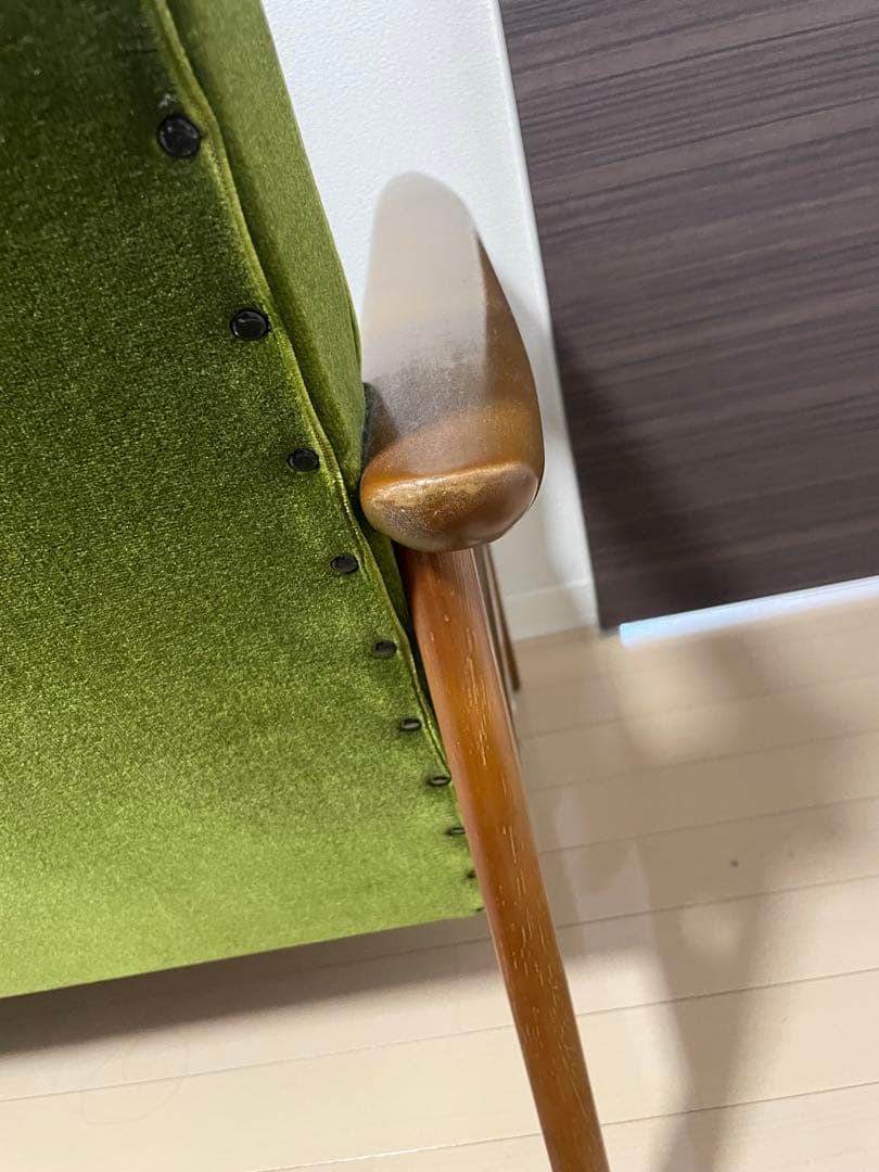 【50周年記念仕様】カリモク60 Kチェア モケットグリーン　2人掛けソファ