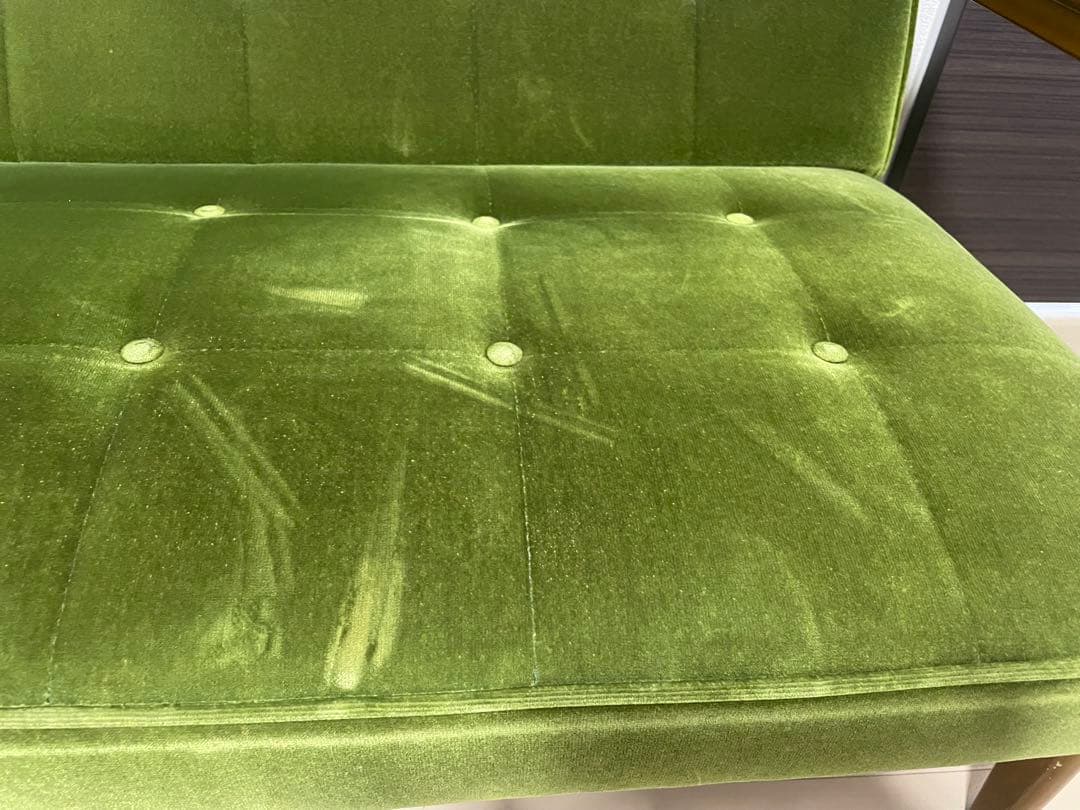 【50周年記念仕様】カリモク60 Kチェア モケットグリーン　2人掛けソファ