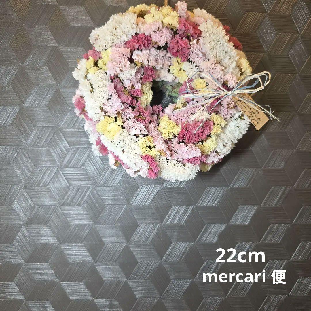 ドライフラワーリース＊ハンドメイド＊ナチュラルリース＊フラワーリーススターチス⑲
