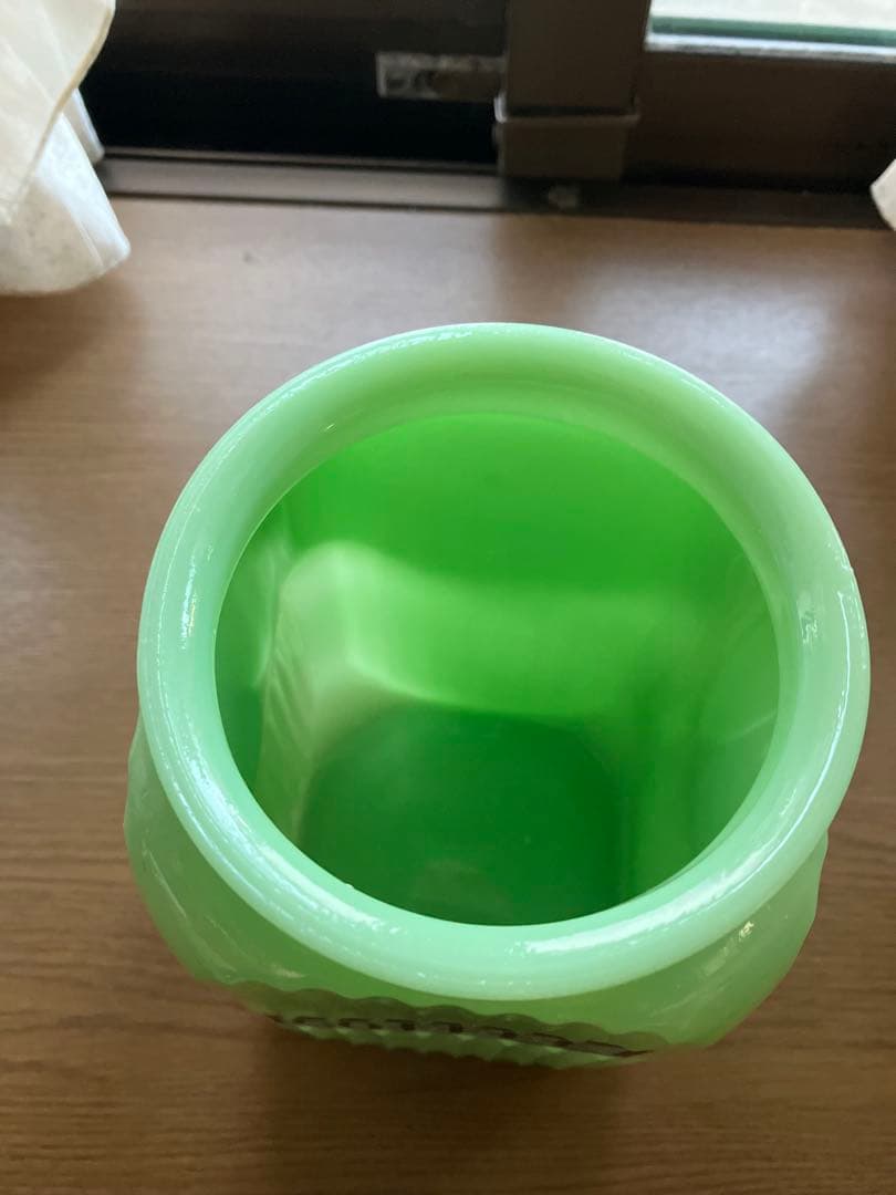 ジェダイグリーン　ミルクガラス コーヒーキャニスター