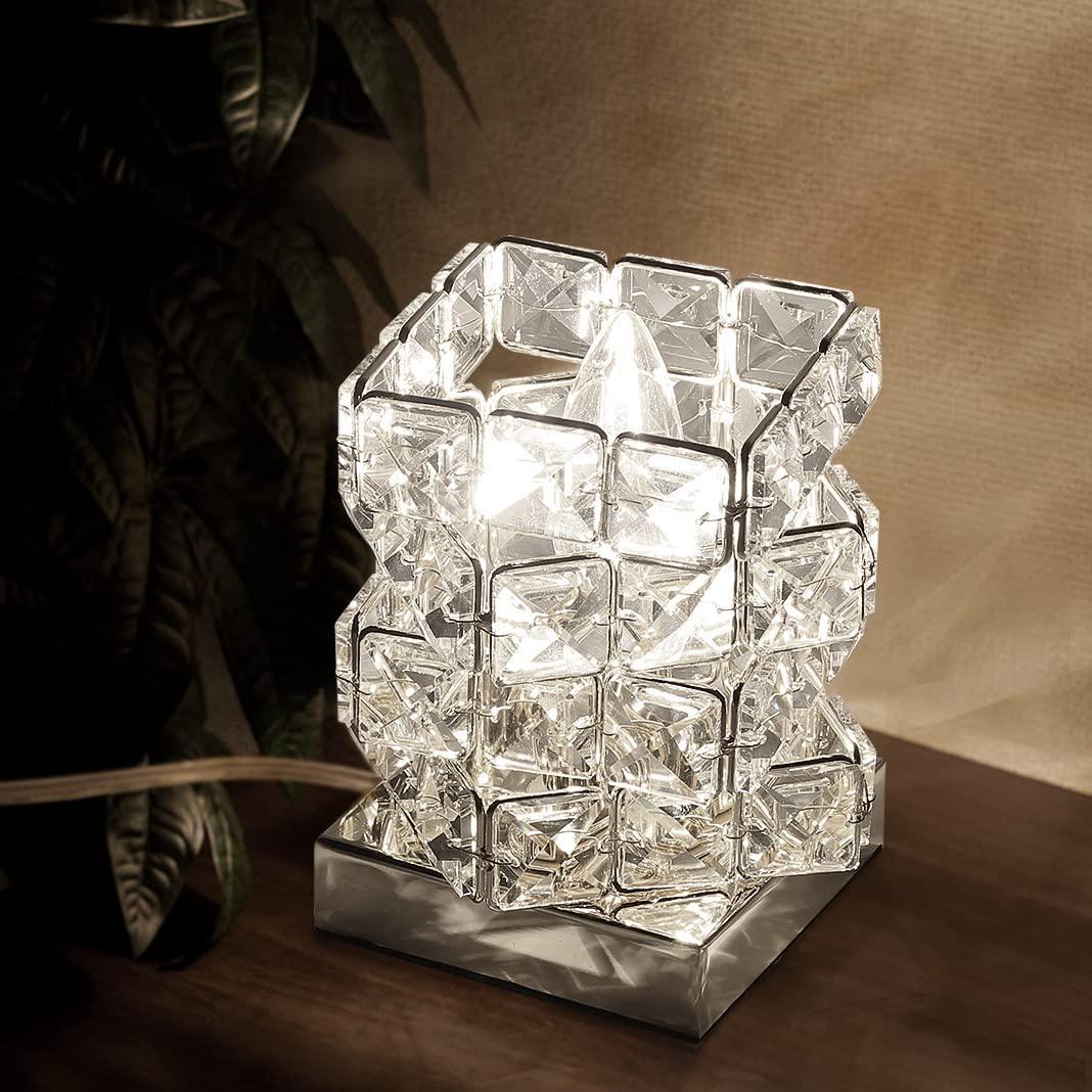 まるでオーロラのような煌き テーブルランプ ナイト クリスタル