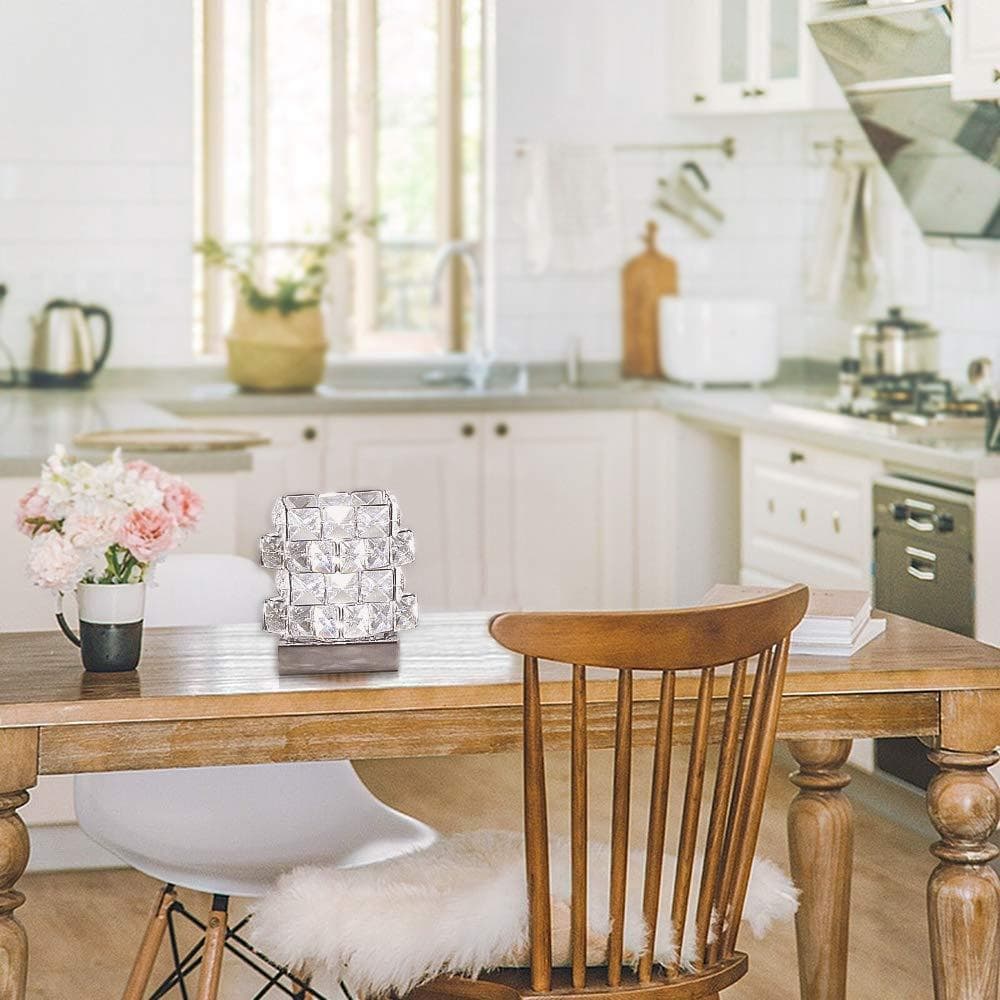 まるでオーロラのような煌き テーブルランプ ナイト クリスタル