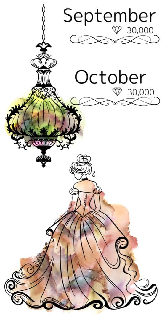 【ねぎこ】水彩プリンセスweeklyタイプ