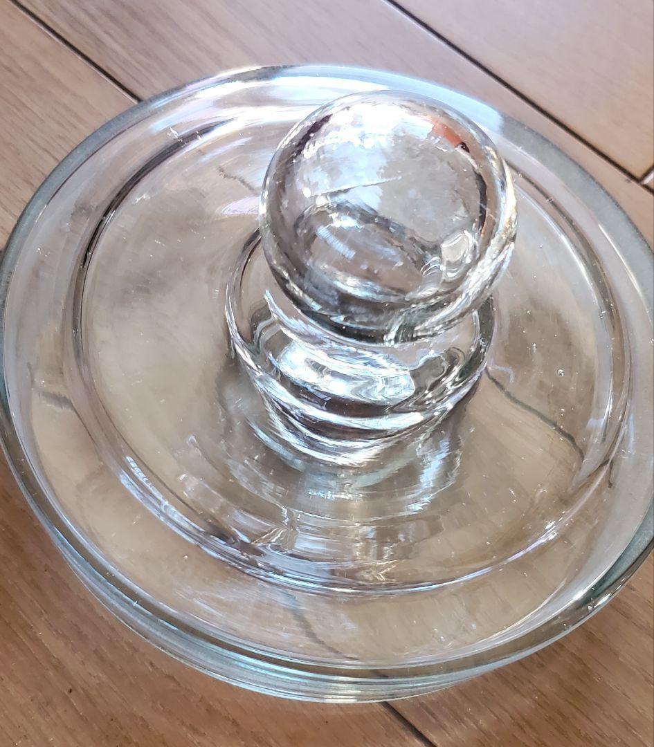昭和レトロ　ガラス容器　ガラス瓶蓋つき
