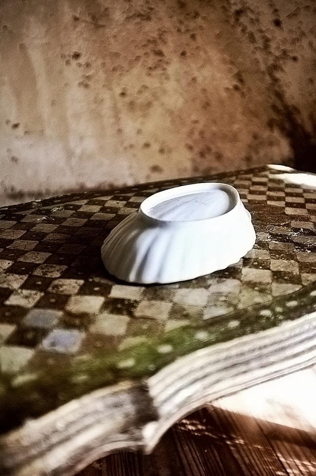 19世紀 金の貝と大きなラヴィエb パリ窯 プレート シェル アンティーク