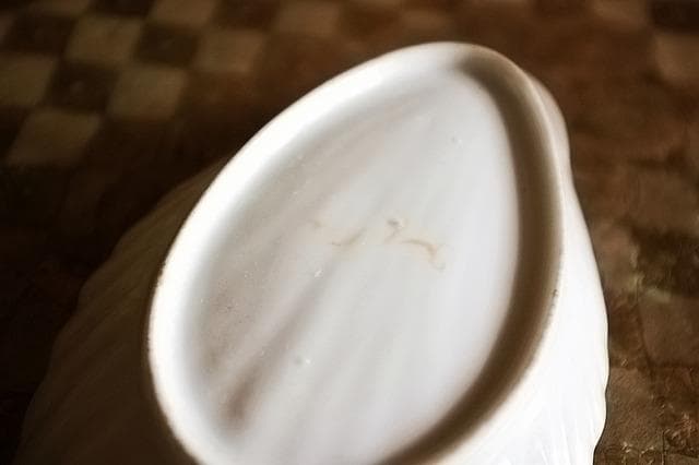 19世紀 金の貝と大きなラヴィエb パリ窯 プレート シェル アンティーク