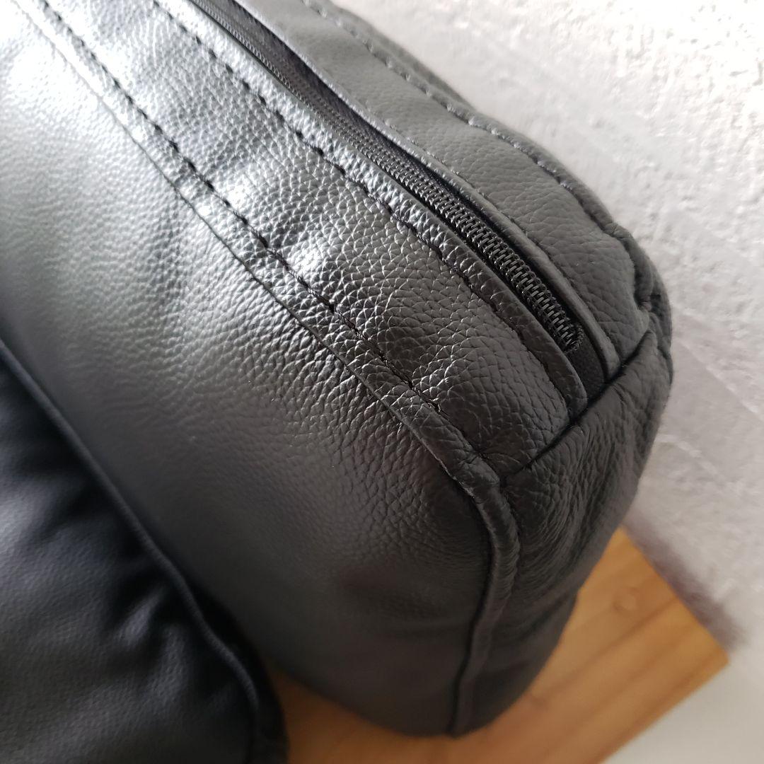 ★ブラック牛革レザークッション 2個セット黒