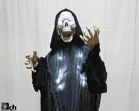 ハロウィン お化け屋敷 飾り おもちゃ 光って笑うガイコツ ビリビリガイコツ君