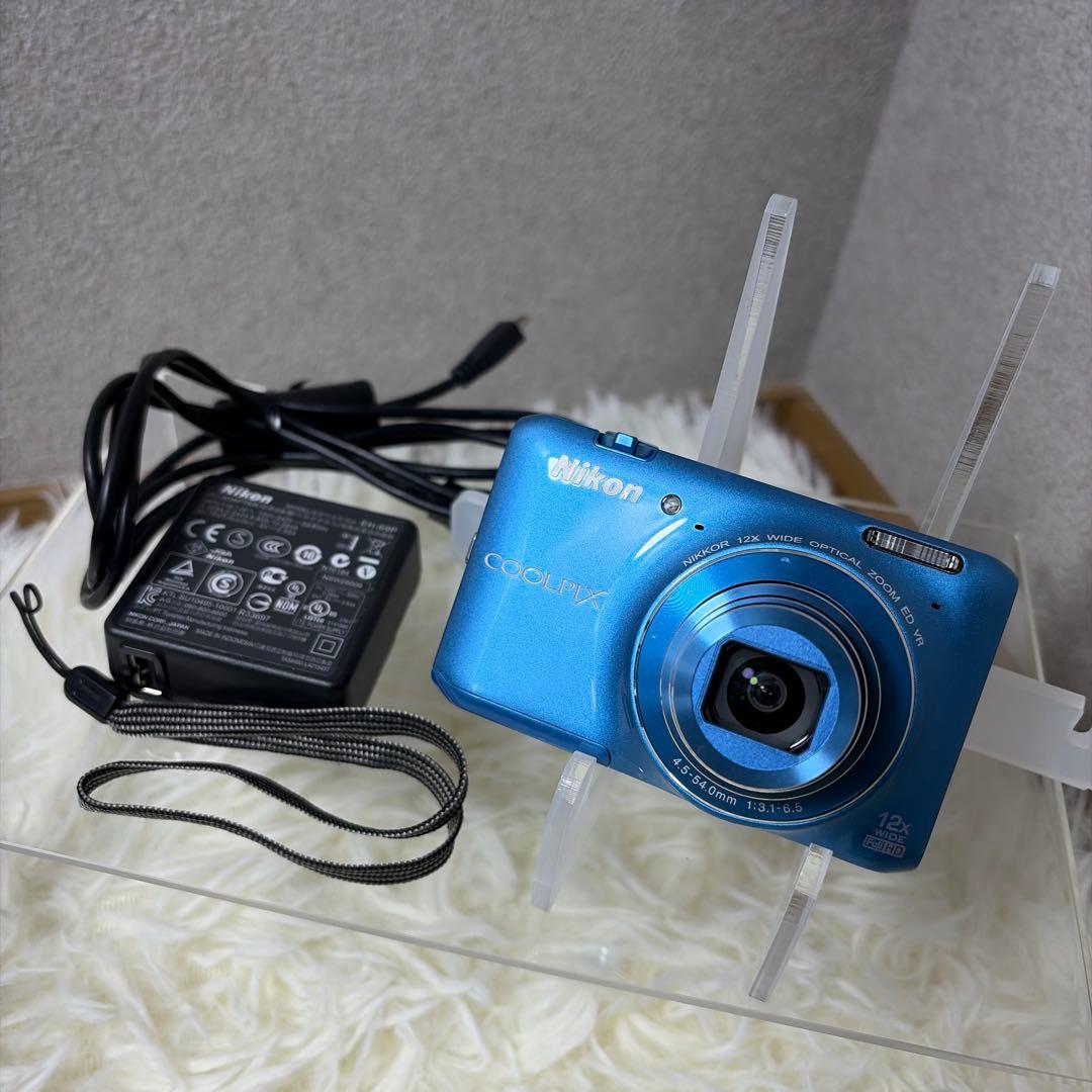 【美品】ニコン Nikon COOLPIX S6400 ブルー 付属品多数