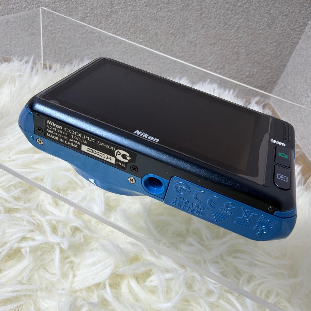【美品】ニコン Nikon COOLPIX S6400 ブルー 付属品多数