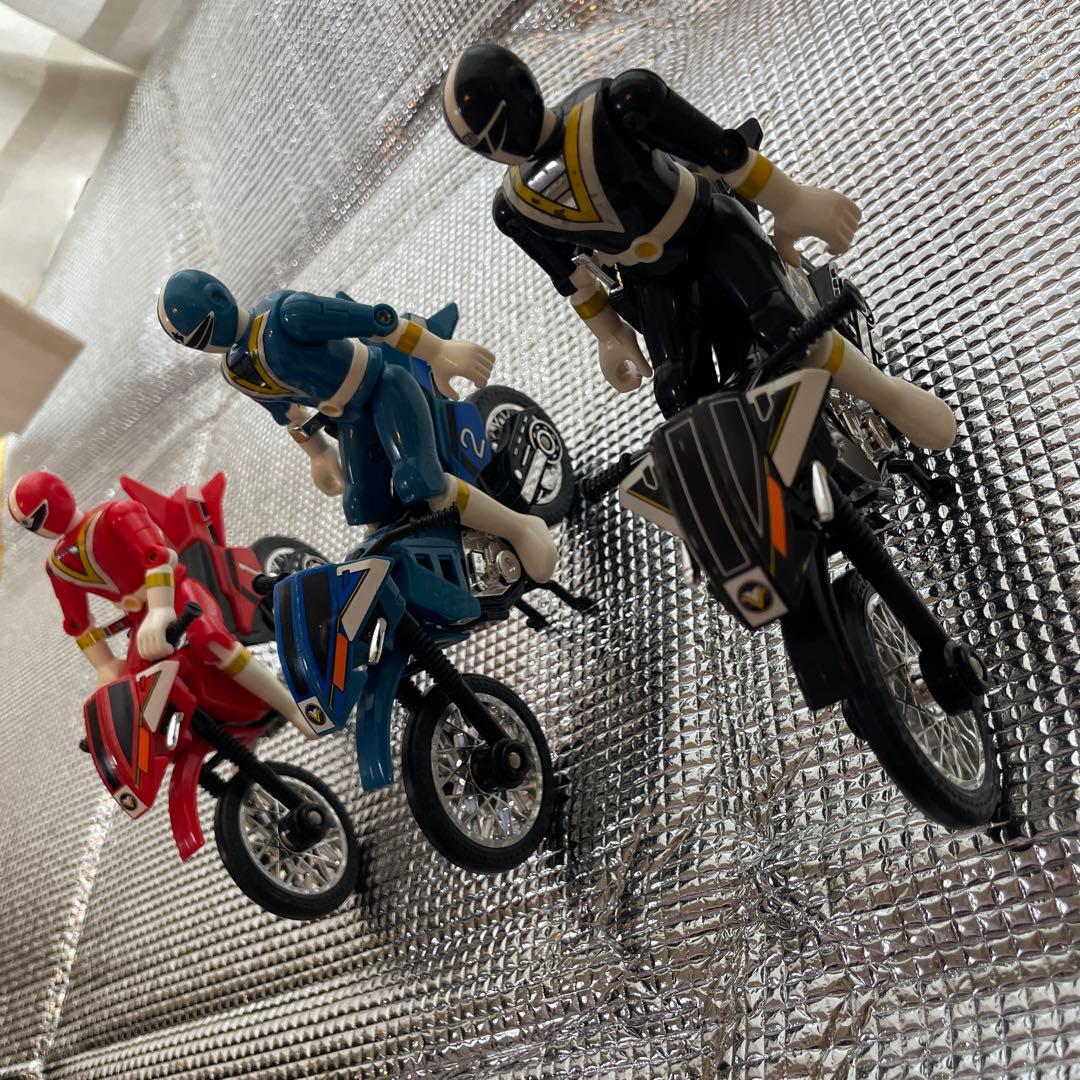 地球戦隊ファイブマン 3体セット　ホークアロー バイク バンダイ 1990年