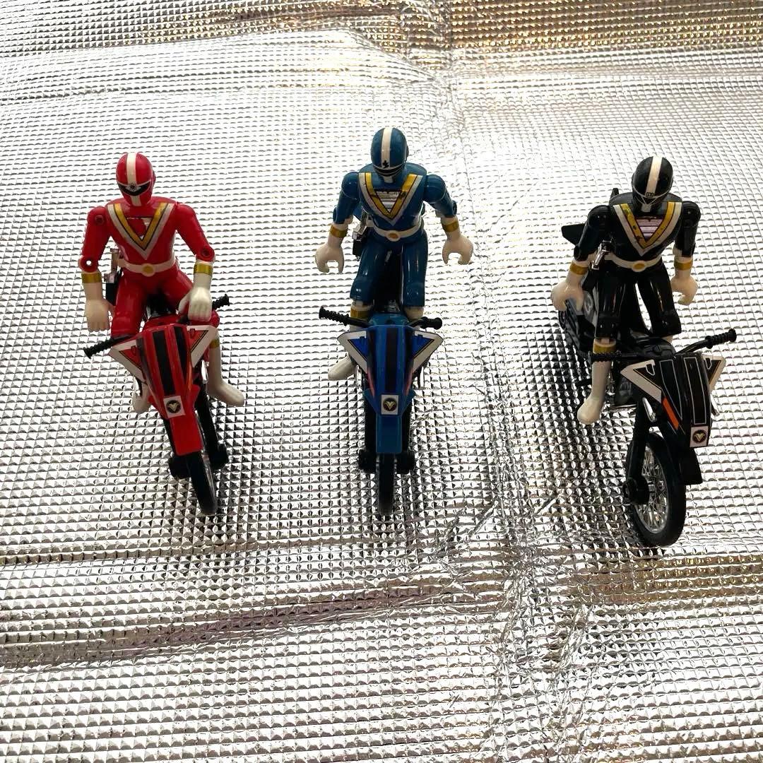 地球戦隊ファイブマン 3体セット　ホークアロー バイク バンダイ 1990年