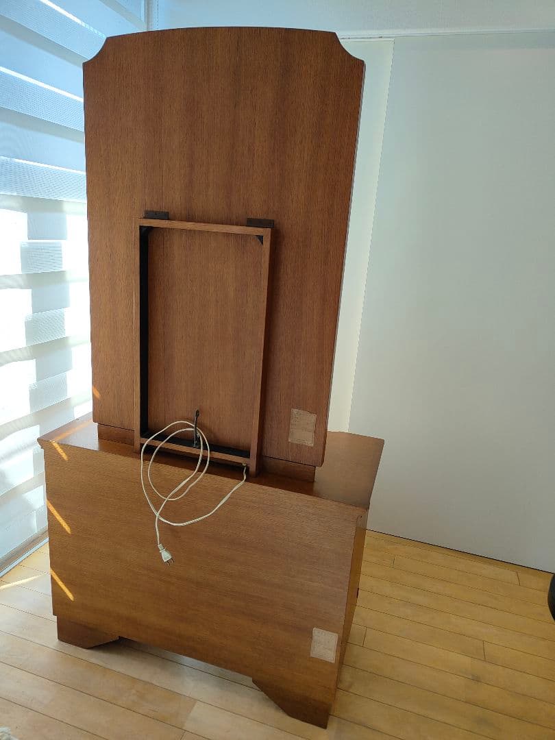 レトロ アンティーク 昭和 木製ドレッサー・ミラー・スツール付き