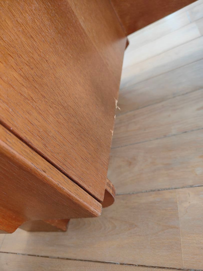 レトロ アンティーク 昭和 木製ドレッサー・ミラー・スツール付き