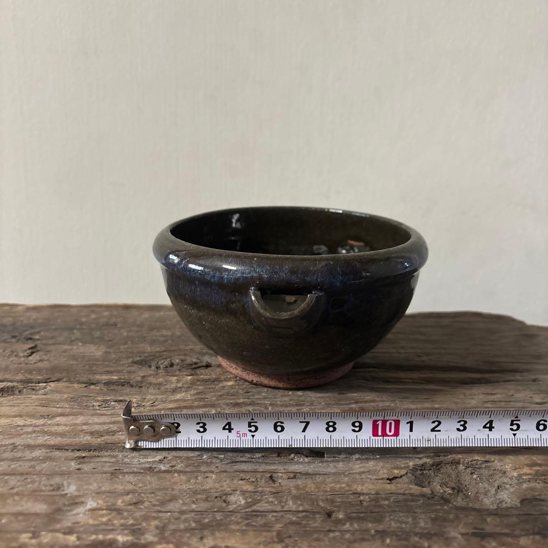 古い平清水片口　酒器　アンティーク　骨董　黒釉　 古美術　白洲正子　検:李朝