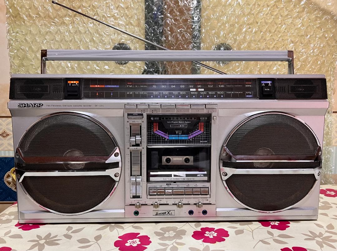 シャープ 大型ラジカセ サーチャー GF-535 完動品 当時カタログ付き