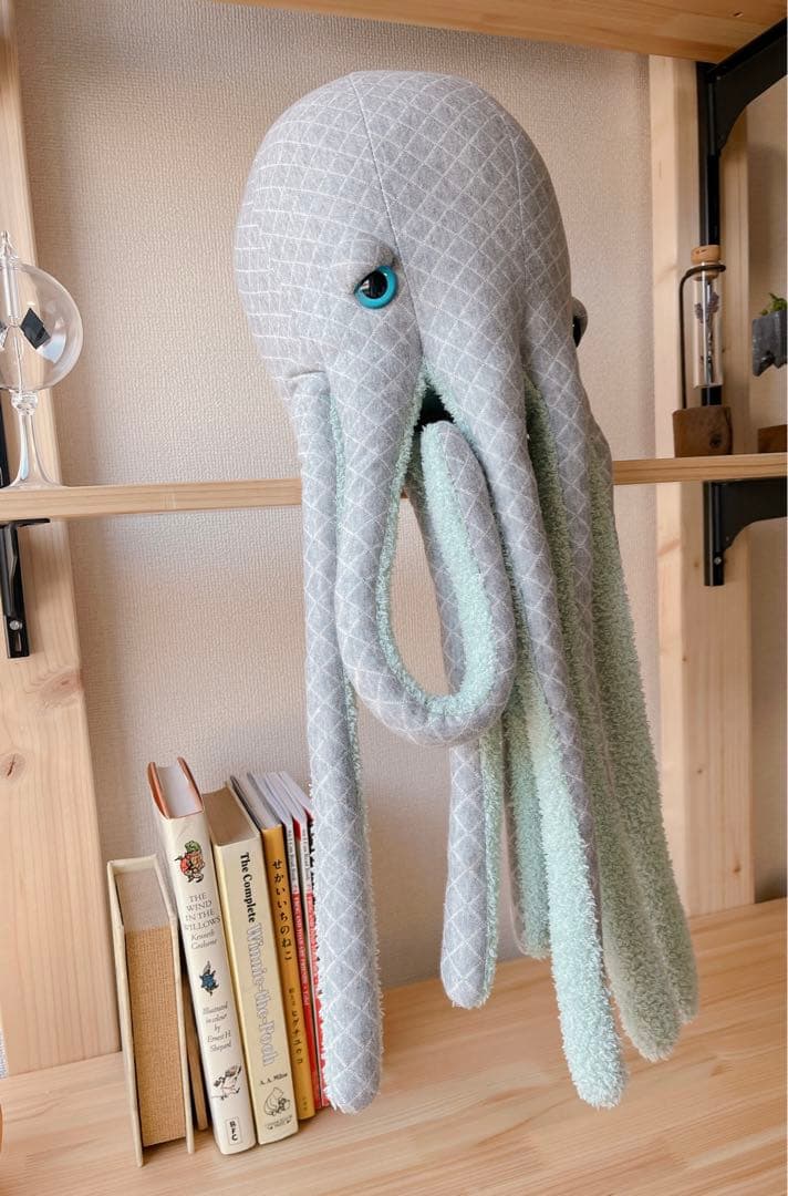 おねむのタコくんJr.(キルトグレー×ミントグリーン)